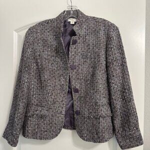 Coldwater Creek  Women's Tweed Multicolor Jacket Size Petite 10